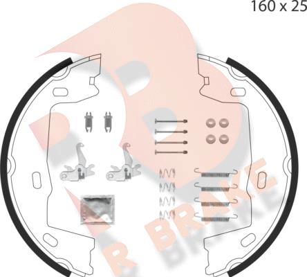 R Brake 79RBPB4021 - Bremžu loku kompl., Stāvbremze autospares.lv