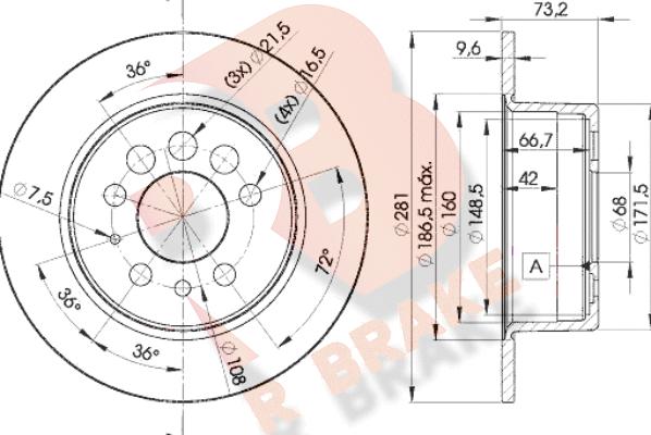 R Brake 78RBD15782 - Brake Disc www.autospares.lv