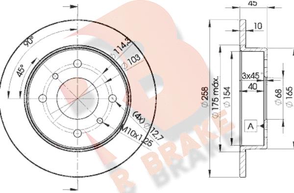 R Brake 78RBD29901 - Bremžu diski autospares.lv