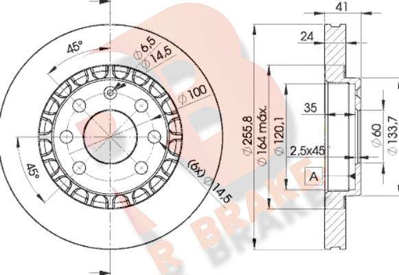 R Brake 78RBD29042 - Bremžu diski autospares.lv