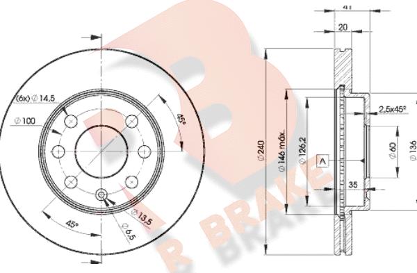 R Brake 78RBD29021 - Тормозной диск www.autospares.lv