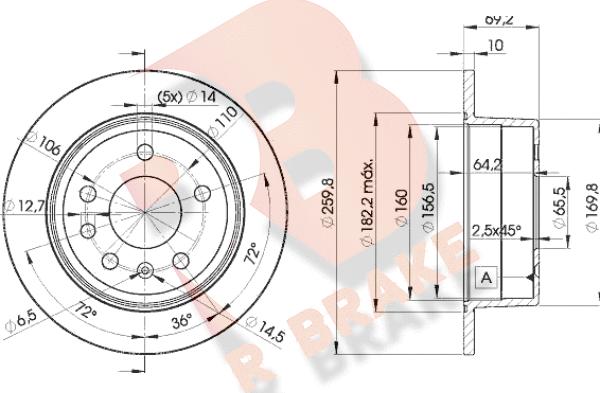 R Brake 78RBD29105 - Bremžu diski www.autospares.lv