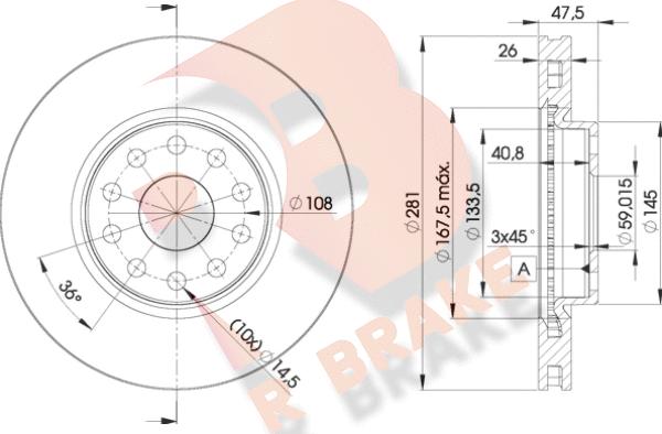 R Brake 78RBD24639 - Bremžu diski autospares.lv