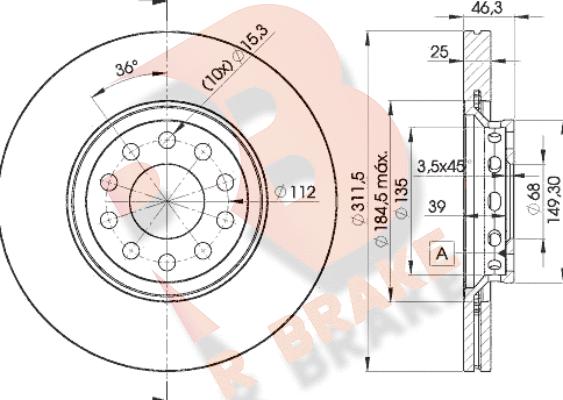 R Brake 78RBD24065 - Bremžu diski www.autospares.lv