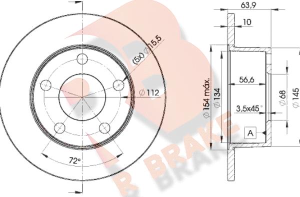 R Brake 78RBD24060 - Bremžu diski www.autospares.lv