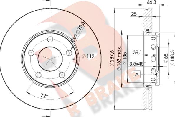 R Brake 78RBD24063 - Bremžu diski autospares.lv