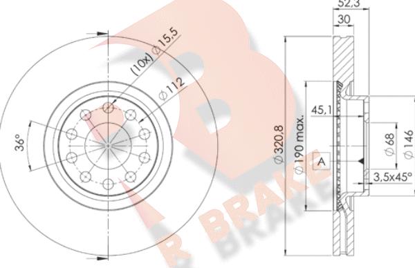 R Brake 78RBD24086 - Bremžu diski autospares.lv