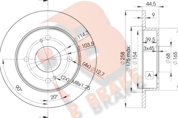 R Brake 78RBD24201 - Bremžu diski www.autospares.lv