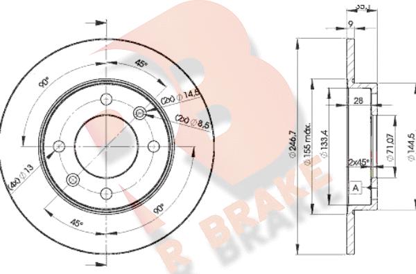 R Brake 78RBD24746 - Brake Disc www.autospares.lv