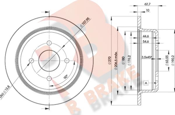 R Brake 78RBD25951 - Bremžu diski www.autospares.lv