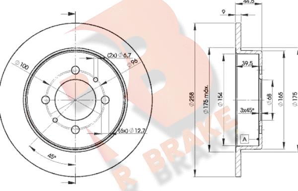 R Brake 78RBD25401 - Bremžu diski autospares.lv