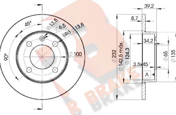 R Brake 78RBD25608 - Bremžu diski www.autospares.lv