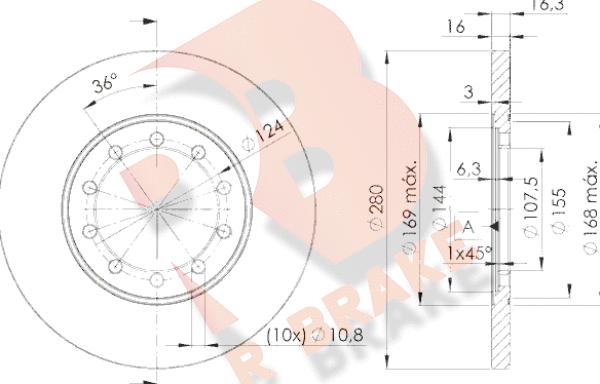 R Brake 78RBD25631 - Brake Disc www.autospares.lv