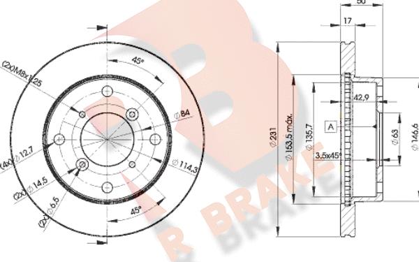 R Brake 78RBD26030 - Bremžu diski www.autospares.lv