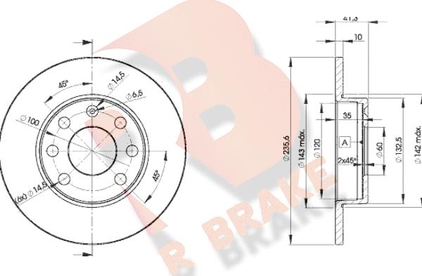 R Brake 78RBD26193 - Bremžu diski autospares.lv