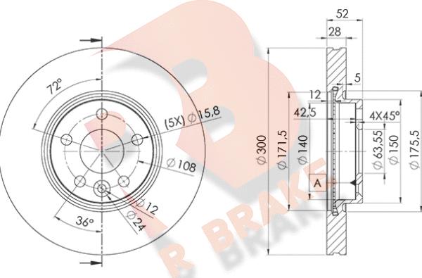 R Brake 78RBD26765 - Brake Disc www.autospares.lv