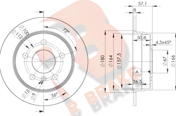 R Brake 78RBD20119 - Bremžu diski autospares.lv