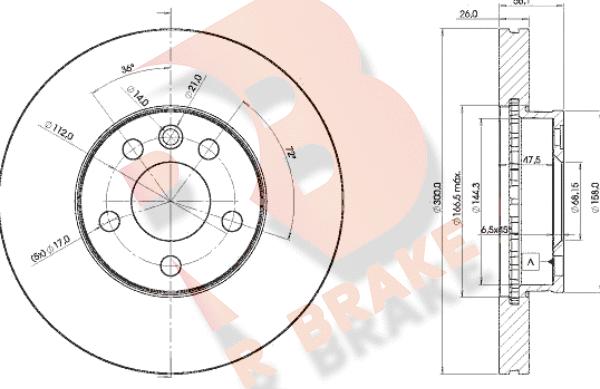 R Brake 78RBD21531 - Brake Disc www.autospares.lv