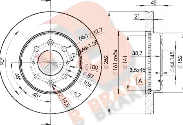 R Brake 78RBD21700 - Bremžu diski autospares.lv