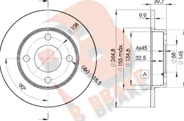 R Brake 78RBD23636 - Bremžu diski www.autospares.lv