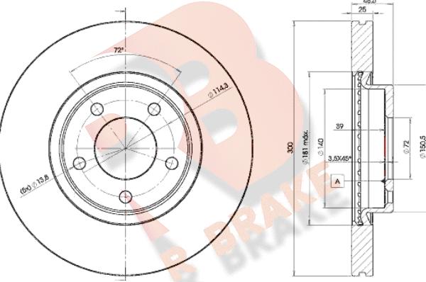 R Brake 78RBD23273 - Bremžu diski www.autospares.lv