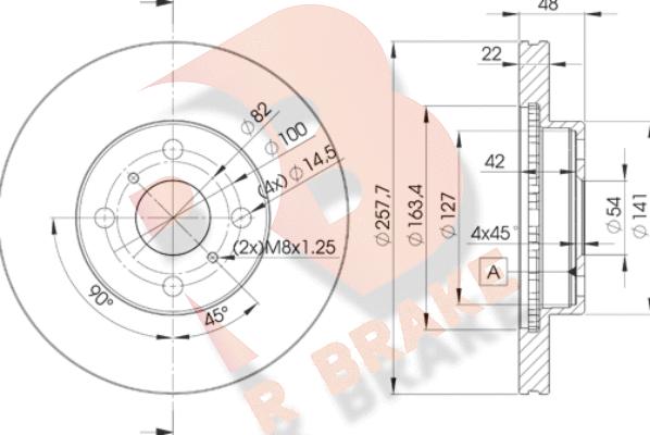 R Brake 78RBD22490 - Bremžu diski www.autospares.lv