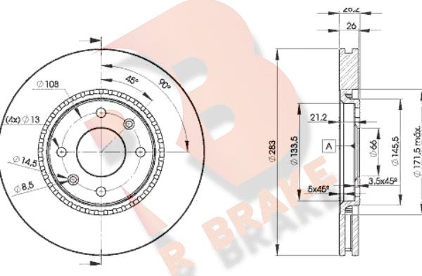 R Brake 78RBD27406 - Тормозной диск www.autospares.lv