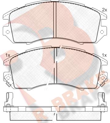 R Brake RB0998 - Bremžu uzliku kompl., Disku bremzes www.autospares.lv