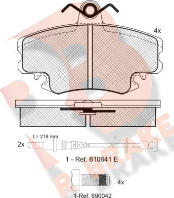 R Brake RB0993-700 - Bremžu uzliku kompl., Disku bremzes autospares.lv