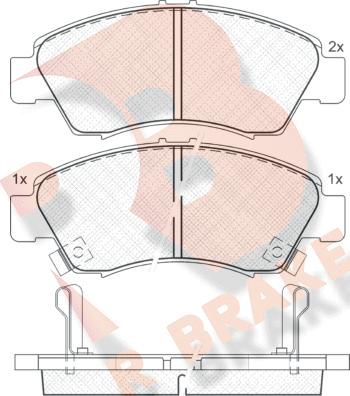 R Brake RB0958 - Bremžu uzliku kompl., Disku bremzes www.autospares.lv