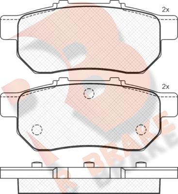 R Brake RB0960 - Тормозные колодки, дисковые, комплект www.autospares.lv