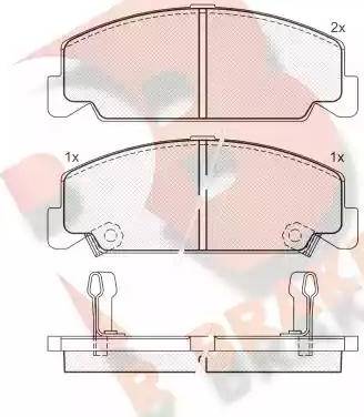 R Brake RB0961 - Bremžu uzliku kompl., Disku bremzes www.autospares.lv