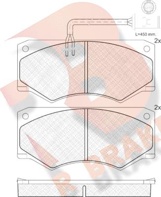 R Brake RB0904 - Bremžu uzliku kompl., Disku bremzes autospares.lv