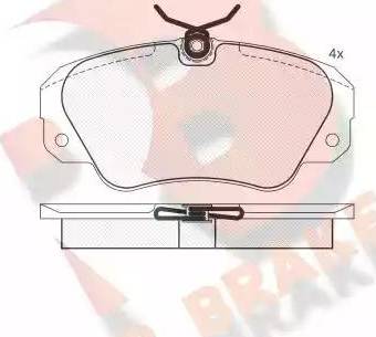 R Brake RB0989 - Brake Pad Set, disc brake www.autospares.lv