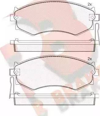 R Brake RB0986 - Brake Pad Set, disc brake www.autospares.lv