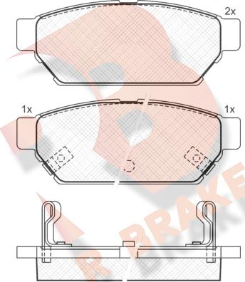 R Brake RB0982 - Bremžu uzliku kompl., Disku bremzes autospares.lv