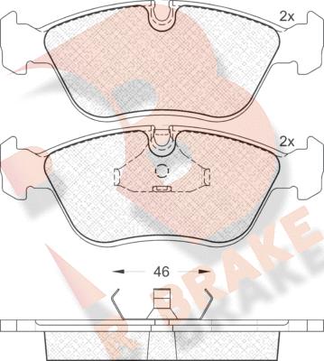 R Brake RB0934 - Brake Pad Set, disc brake www.autospares.lv