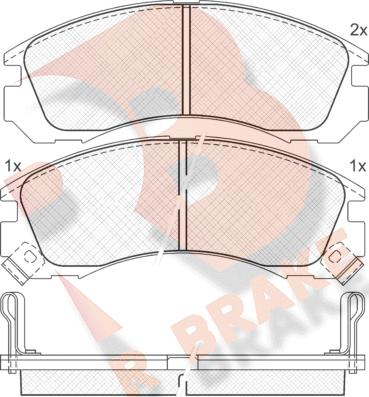 R Brake RB0979 - Bremžu uzliku kompl., Disku bremzes www.autospares.lv