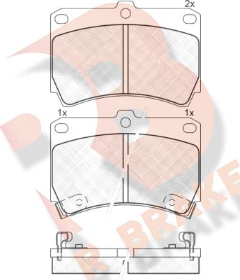 R Brake RB0970 - Bremžu uzliku kompl., Disku bremzes autospares.lv