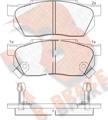 R Brake RB0494 - Тормозные колодки, дисковые, комплект www.autospares.lv