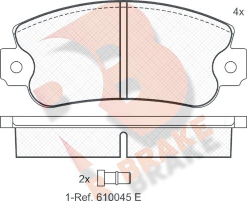 R Brake RB0418 - Bremžu uzliku kompl., Disku bremzes autospares.lv