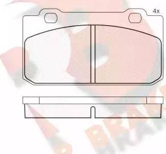 R Brake RB0477 - Bremžu uzliku kompl., Disku bremzes autospares.lv