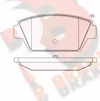 R Brake RB0540 - Brake Pad Set, disc brake www.autospares.lv