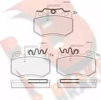 R Brake RB0555 - Bremžu uzliku kompl., Disku bremzes autospares.lv