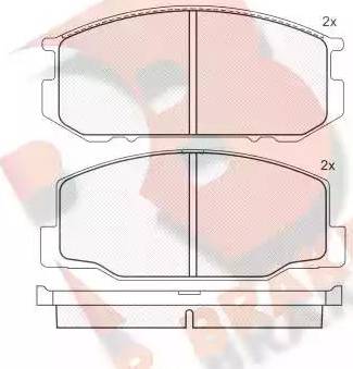 R Brake RB0500 - Brake Pad Set, disc brake www.autospares.lv