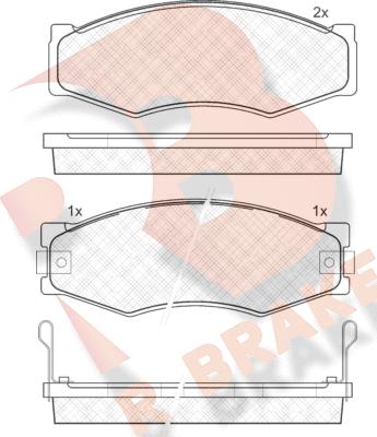 R Brake RB0518 - Brake Pad Set, disc brake www.autospares.lv