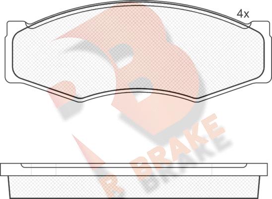 R Brake RB0526 - Brake Pad Set, disc brake www.autospares.lv