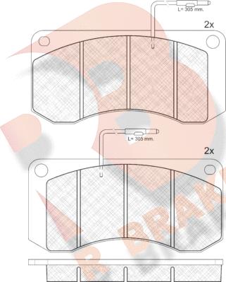 R Brake RB0659 - Brake Pad Set, disc brake www.autospares.lv