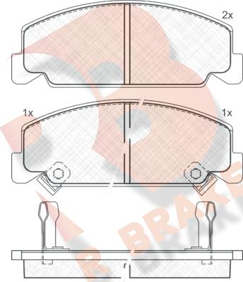 R Brake RB0609 - Bremžu uzliku kompl., Disku bremzes autospares.lv