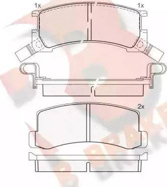 R Brake RB0613 - Brake Pad Set, disc brake www.autospares.lv